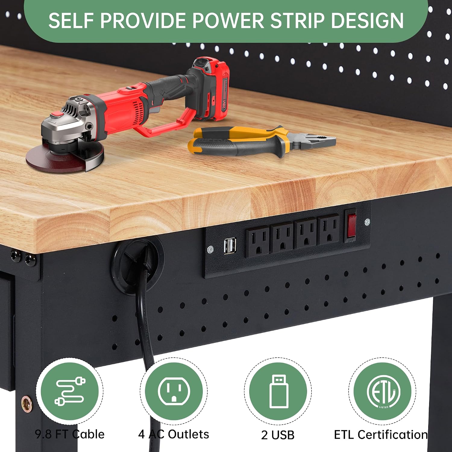 Tacleekii 48x24inch Adjustable - огляд і ціна Workshop Tools Bench