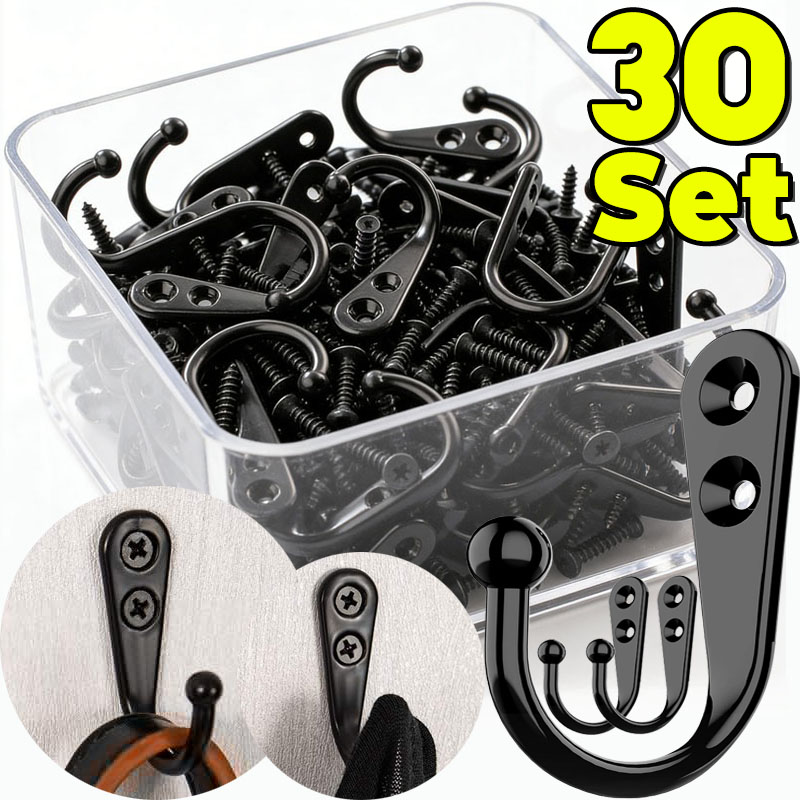 Black Metal Hooks with Screws  - огляд і ціна Screw Organizer Kit