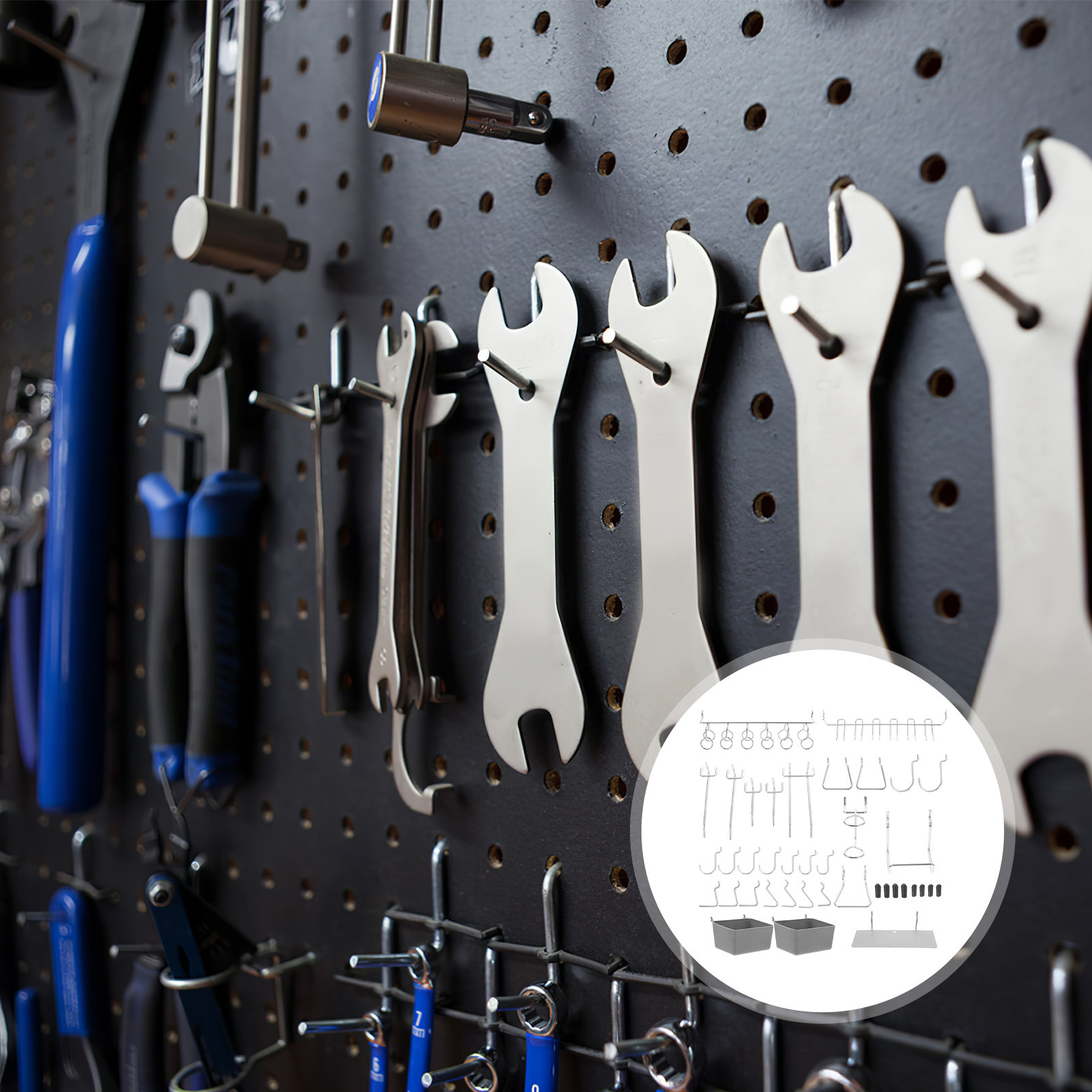 140Pcs Metal Pegboard Hooks Ki - огляд і ціна Workshop Tools Organizer