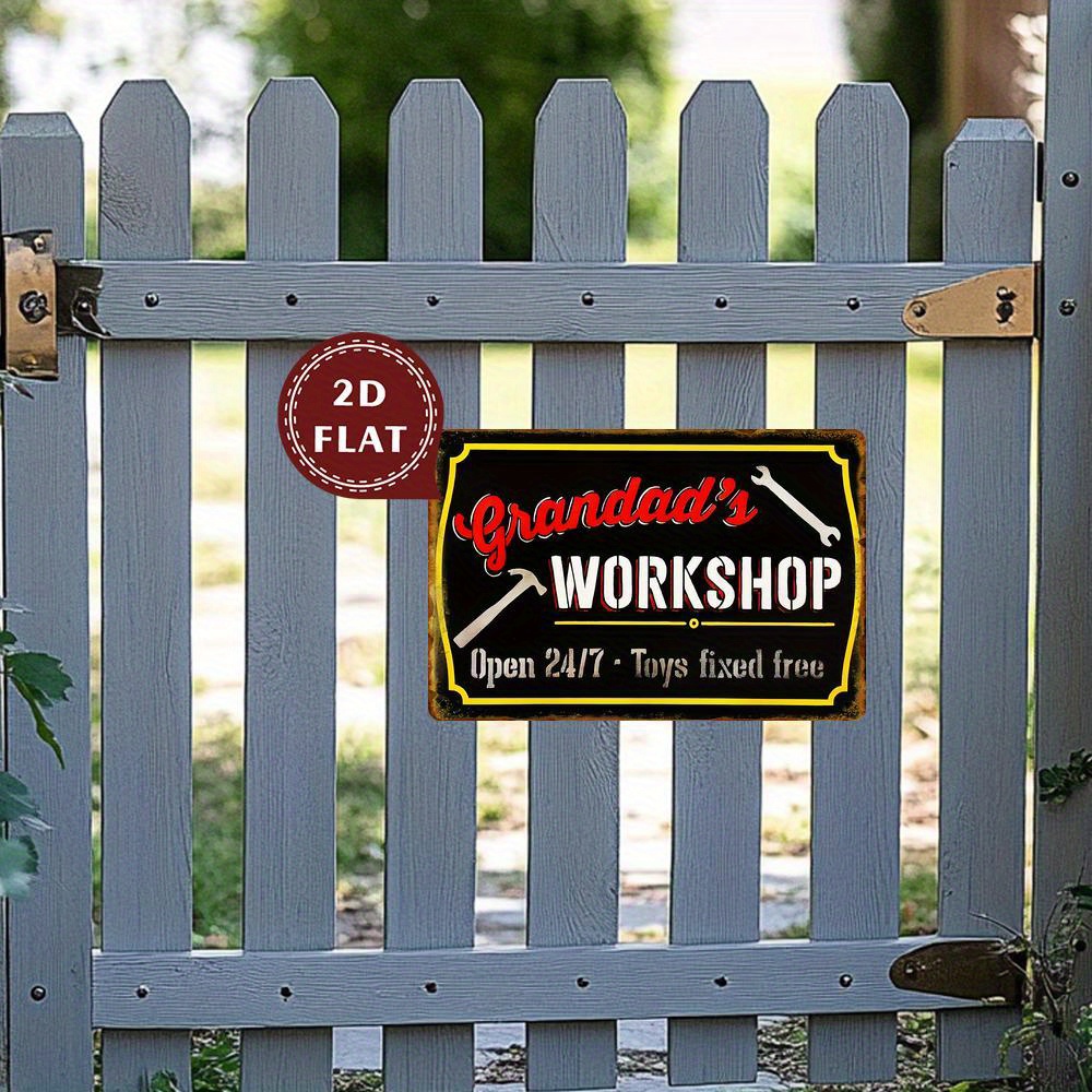  Vintage Metal Wall Sign - Gra - огляд і ціна Workshop Tools Toy