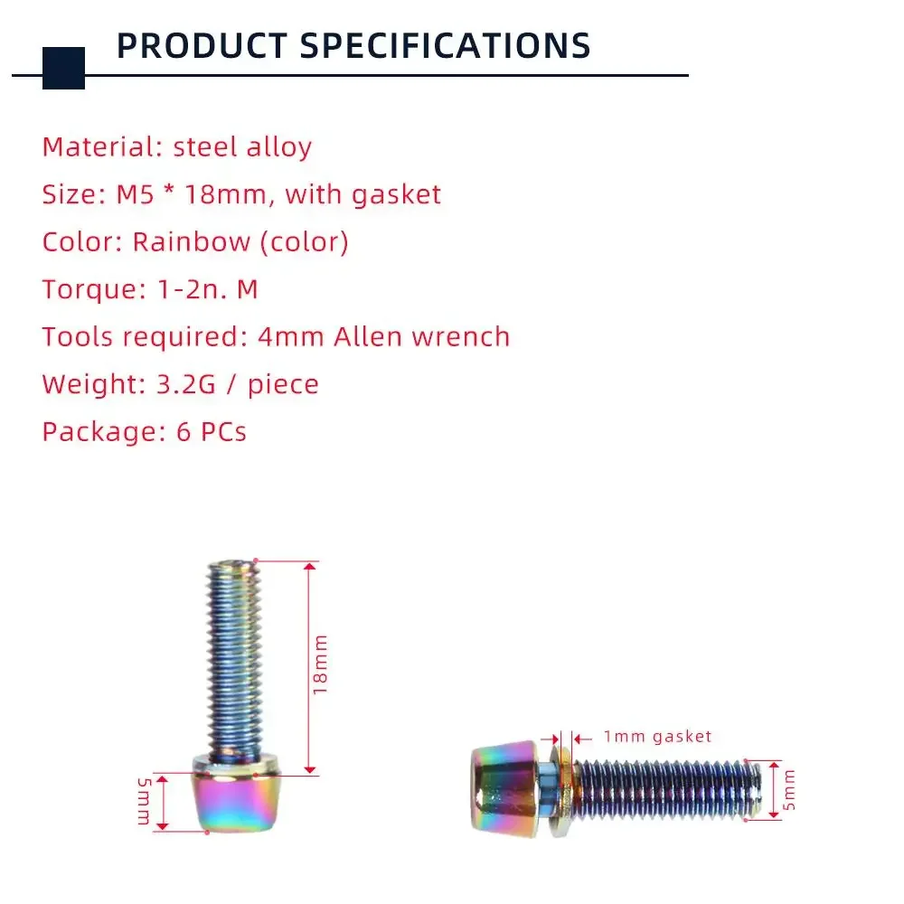 TANKE 6pcs M5 * 18 15mm Bolt S - огляд і ціна Screw Organizer Kit