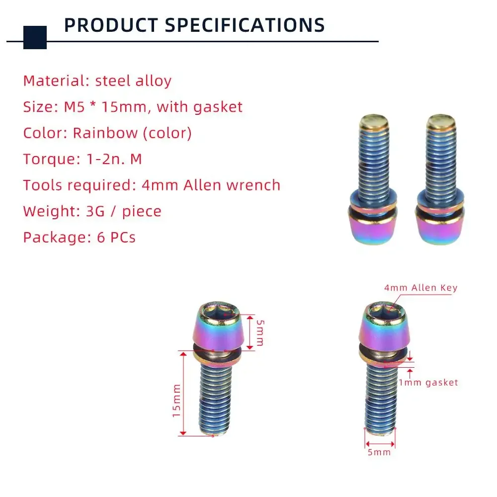 TANKE 6pcs M5 * 18 15mm Bolt S - огляд і ціна Screw Organizer Kit