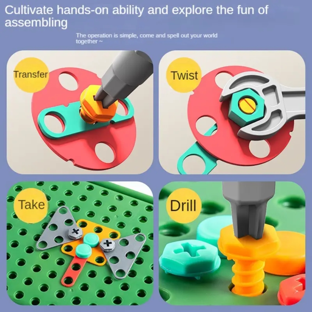 450Pcs Kids STEM Drill Set Cre - огляд і ціна Workshop Tools Toy